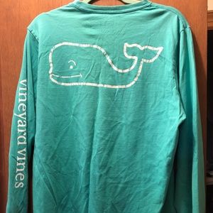 Mens Vineyard Vines Long Sleeve Whale Shirt